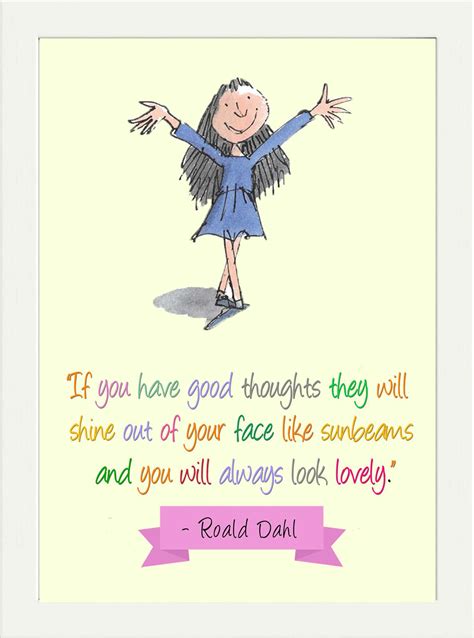 Inspirational Roald Dahl Matilda Home Quote Childrens Kids A4 Poster