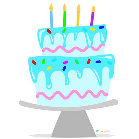 Black White Outline Clipart Birthday Cake With Three Candles Black