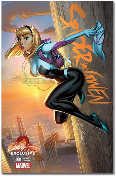 J Scott Campbell Spider Gwen 1 Jsc Store Exclusive Spider Gwen Art