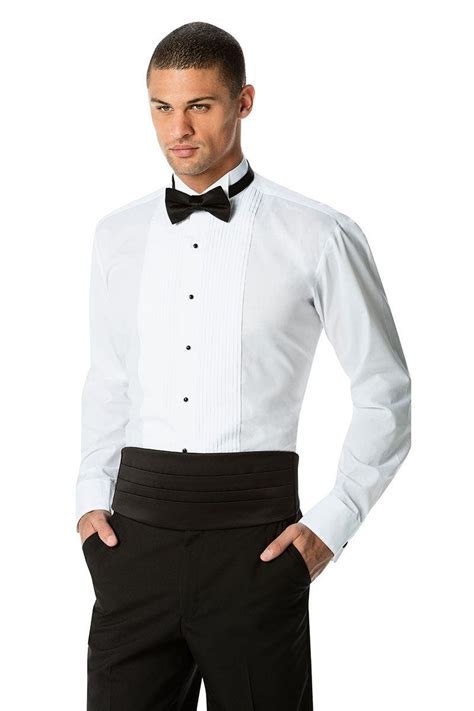 Mens Tuxedo Shirt With Wing Tip Collar Canex