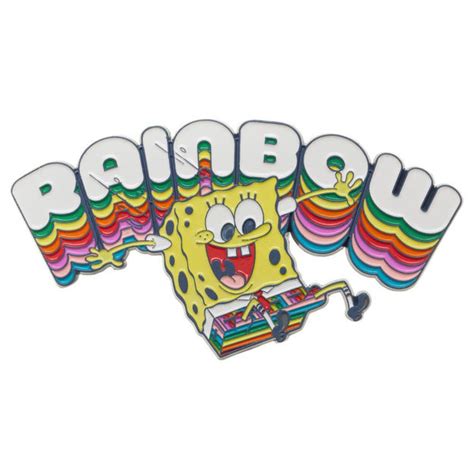 Bioworld Merchandising Spongebob Rainbow Large Lapel Pin