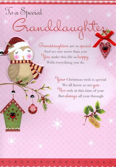 Christmas Granddaughter Christmas Card Messages Christmas Card