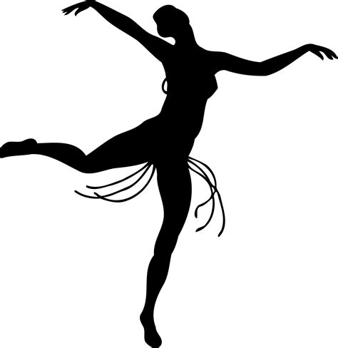 Jumping Dancer Silhouette Vector Free Mauriciocatolico