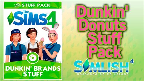 Los Sims 4 Cc De Dunkin Donuts Dunkin Brands Stuff Pack Youtube