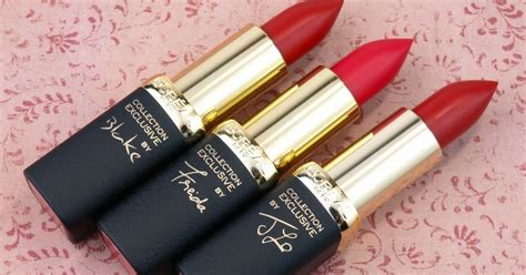 L Oreal Collection Exclusive Pure Reds By Color Riche Lipsticks Review And Swatches Colour