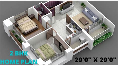 2 Bhk Home Design Plan Review Home Decor