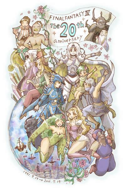 Picture All Of The Playable Characters From Ff4