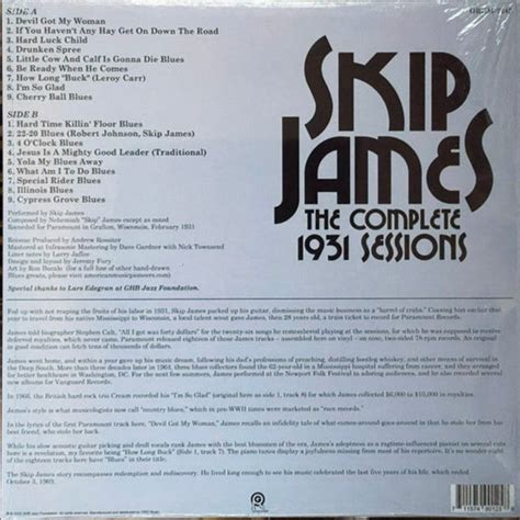 Skip James The Complete 1931 Sessions Audiosoundmusic