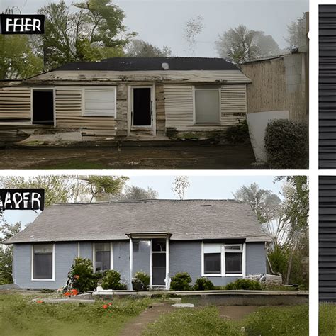 Exterior Home Makeover Before And After · Creative Fabrica
