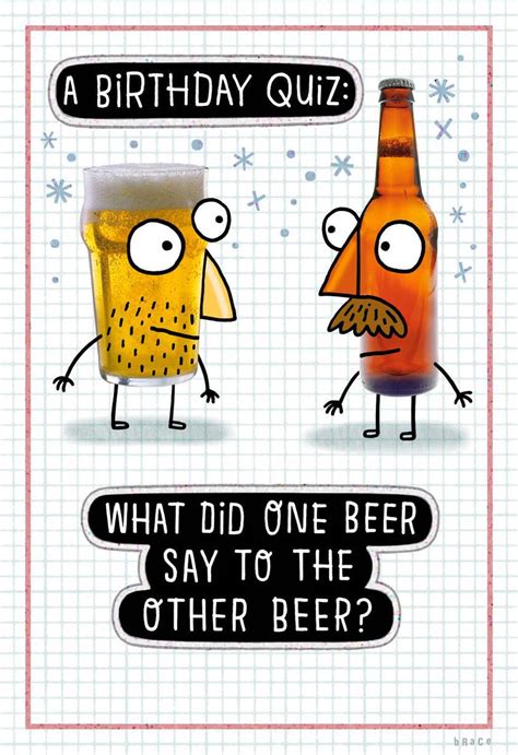 Beer Birthday Cards Card Design Template