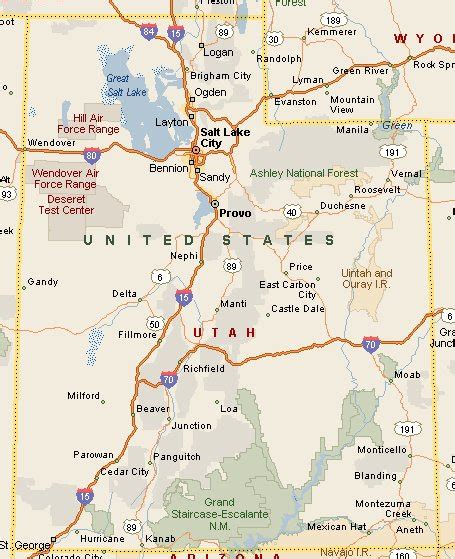 Utah Map With Cities My Blog