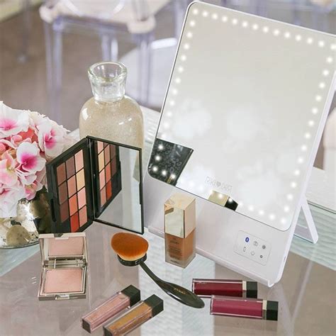 riki skinny best lighted makeup vanity mirror with selfie function glamcor