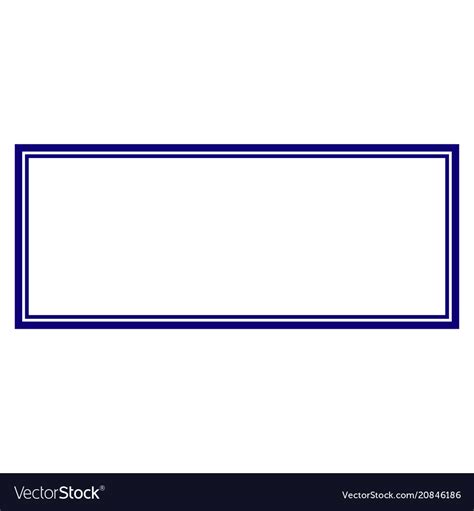 Double Rectangle Frame Template Royalty Free Vector Image