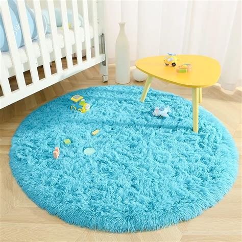 Terrug Fluffy Area Rug For Bedroom Living Roomsoft Circle Boys And Girls