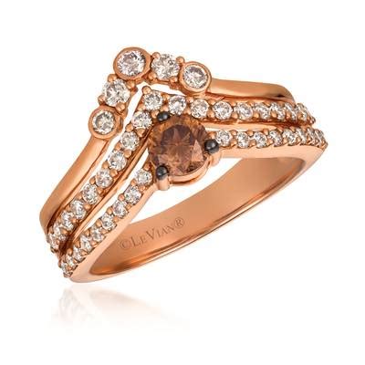 K Strawberry Gold Ring Chocolate Diamonds Nude Diamonds Wjgs