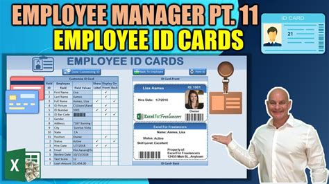 Make sure to click back underneath the card if you want something on the rear side! How To Create An ID Card With Bar Codes In Excel Employee Manager Pt. 11 - YouTube