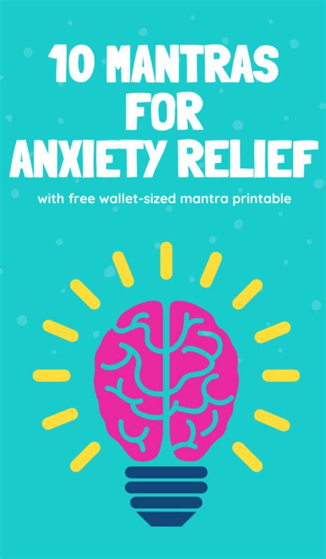 10 Positive Mantras For Anxiety Relief Free Wallet Mantra Printable