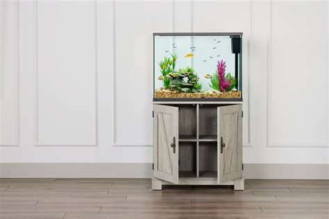 The Top Fin Mystic Oak Finish Aquarium Stand Was Designed With Your