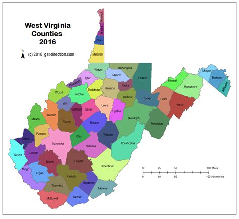 West Virginia Map With Counties Map