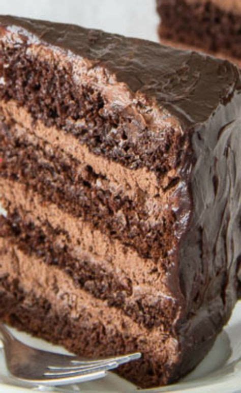Sheet chocolate cake with nutella filling, chocolate glaze and whipped cream, the ultimate dessert. Supreme Chocolate Cake with Chocolate Mousse Filling ...