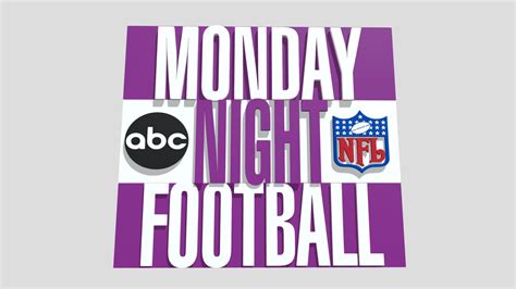 Abc Monday Night Football Logo 1993 1994 Download Free 3d Model By