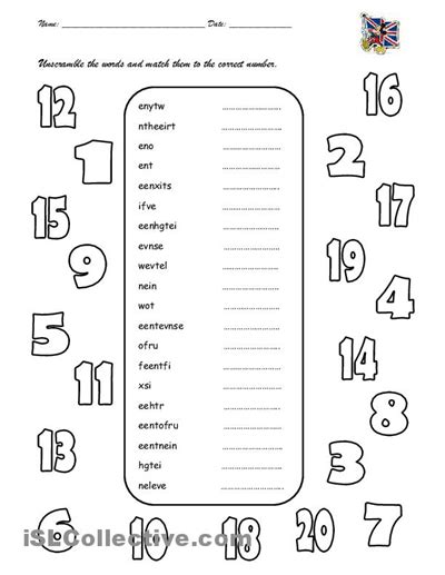 8 Best Images Of Free Printable Number Worksheets 1 20 Kindergarten