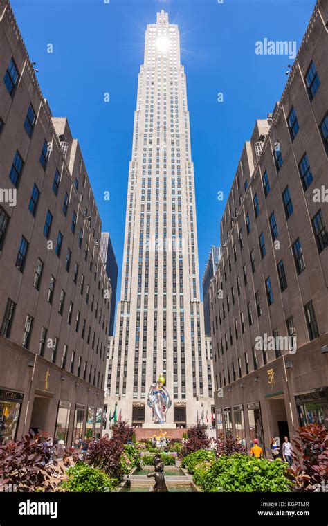 New York Usa New York Rockefeller Center Rockefeller Plaza Fifth Avenue