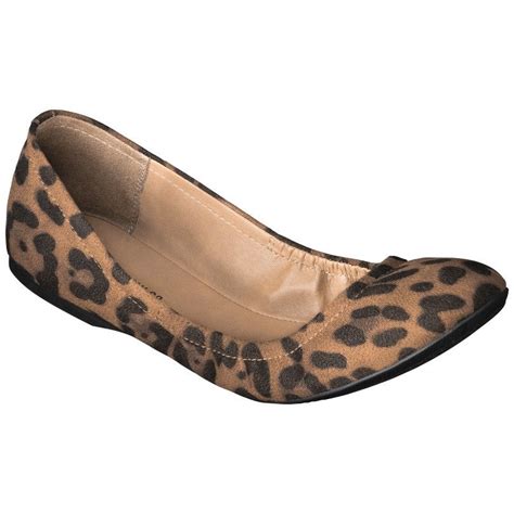 Womens Mossimo Supply Co Ona Side Scrunch Ballet Flat Leopard