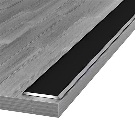 Floor Transition Strip Black Metal Flat Transition Strip 15cm 2cm