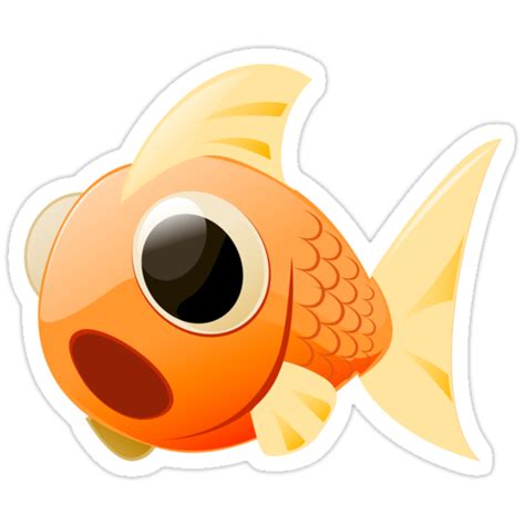 Cute Goldfish Stickers By Frarandez Redbubble