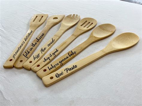 Personalized Wooden Spoon Custom Wood Spoon Spoon T Set Etsy