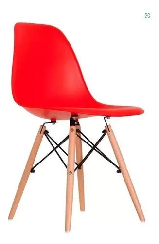 Cadeira De Jantar Charles Eames Eiffel Vermelha MercadoLivre