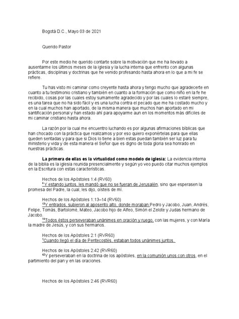 Carta De Retiro Iglesia Anderson Pdf Pablo El Apóstol Iglesia