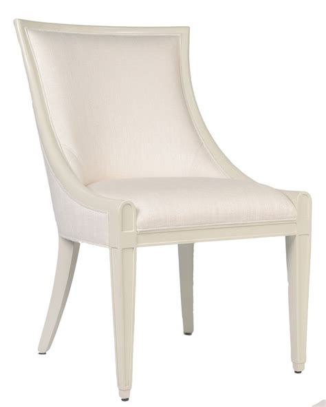 White Upholstered Chair With Wooden Legs Marci Hummel