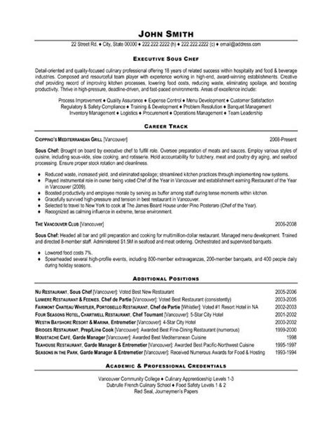 Click Here To Download This Executive Sous Chef Resume Template