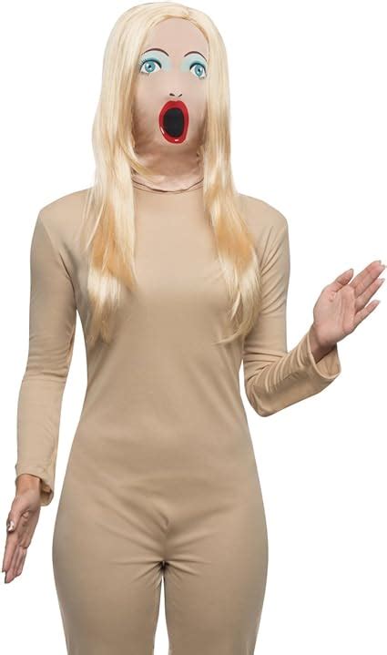 Blow Up Doll Mask With Wig Amazonca Toys And Games