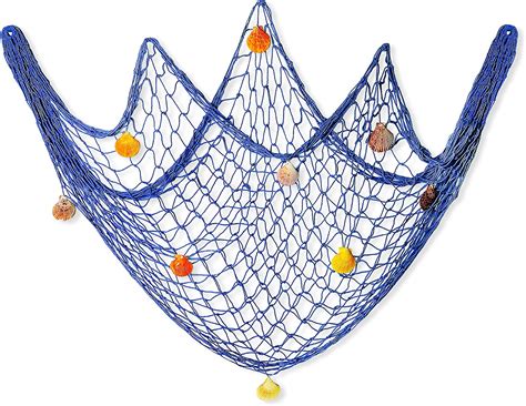 Ezakka Decorative Fish Net 79 X 59inch Mediterranean Style Nautical
