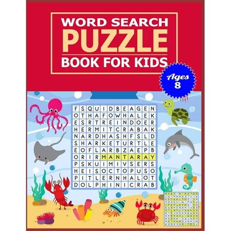 Word Search Puzzle Book For Kids Ages 8 50 Large Print Word Search