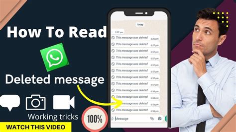 how to read whatsapp deleted message read deleted whatsapp messages simple tricks youtube