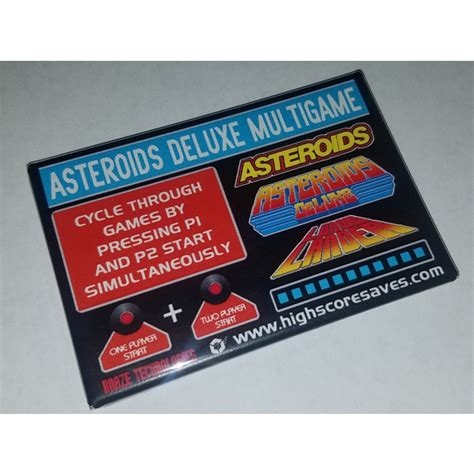 Asteroids Deluxe Multigame Instruction Magnet | High Score ...