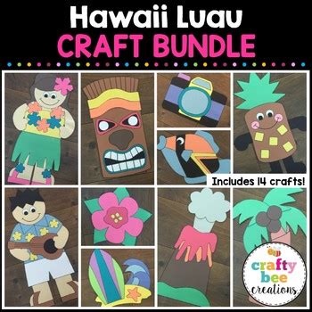 Hawaii Luau Crafts Bundle By Crafty Bee Creations TpT