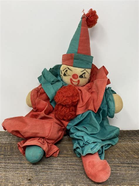 Excited To Share This Item From My Etsy Shop Vintage Stuffed Toy Vintage Clown Doll