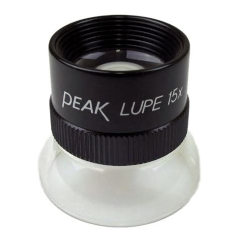 Peak Ts1962 Fixed Focus Loupe 15x Magnification 075 Lens Diameter