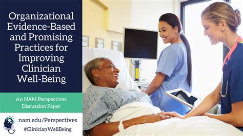 organizational evidence based and promising practices for improving clinician well being