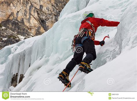 Ice Climbing In South Tyrol Italy Editorial Stock Photo