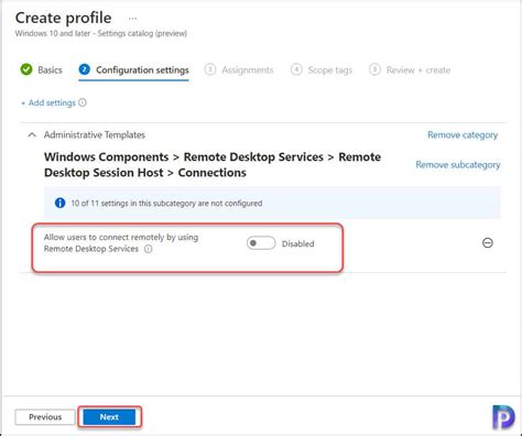 Disable Remote Desktop Access Using Intune Mem