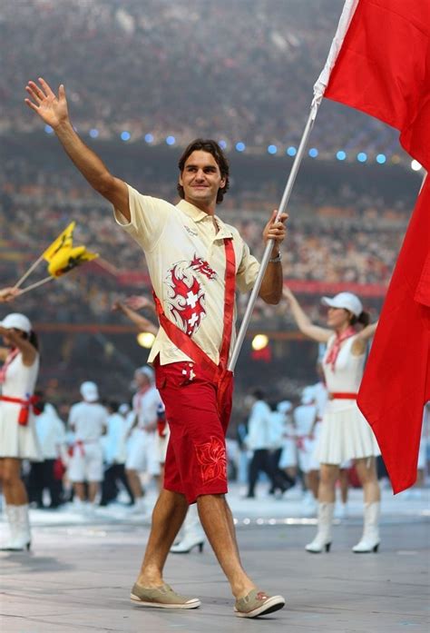 Flag Bearers For The London Olympics Roger Federer Olympic Flag