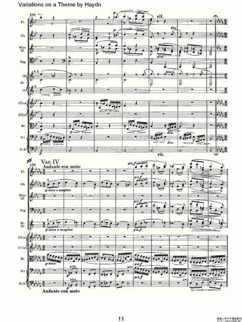 Variations On A Theme By Haydn 海顿主旋律变奏曲（一）其他曲谱搜谱网