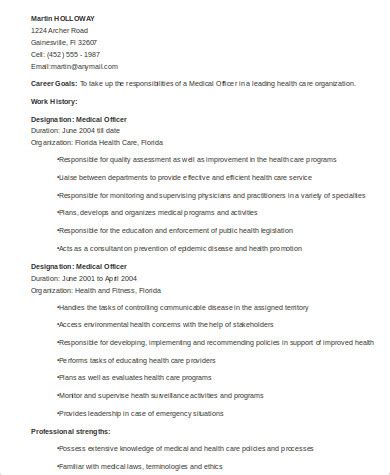 It should be neat and readable. FREE 8+ Medical Resume Format Samples in MS Word | PDF
