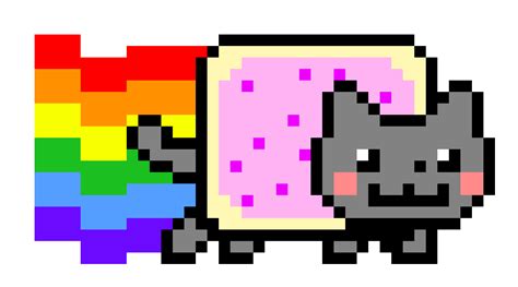 Nyan Cat Pixel Art Youtube Origami Letters Png Download 18001000